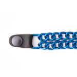 Milwaukee Leather MLA6097 Candy Blue 4 Inch 4-PCS Vest Extender Set – Double Chrome Chains w/ Genuine Leather - Image 3