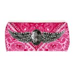 Milwaukee Leather | Bling Designed Wide Headband-Headwrap for Women Biker Bandana with Flying Wheel Shield- MLA8024 - Image 2