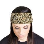 Milwaukee Leather | Bling Designed Wide Headbands-Headwraps for Women Biker Bandana with Leopard Print – MLA8030