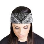 Milwaukee Leather | Bling Designed Wide Headbands-Headwraps for Women Biker Bandana with Skull Paisley – MLA8042