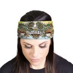 Milwaukee Leather | Bling Designed Wide Headbands-Headwraps for Women Biker Bandana with Tattoo Eagle – MLA8046