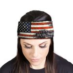 Milwaukee Leather | Bling Designed Wide Headbands-Headwraps for Women Biker Bandana with We The People – MLA8049