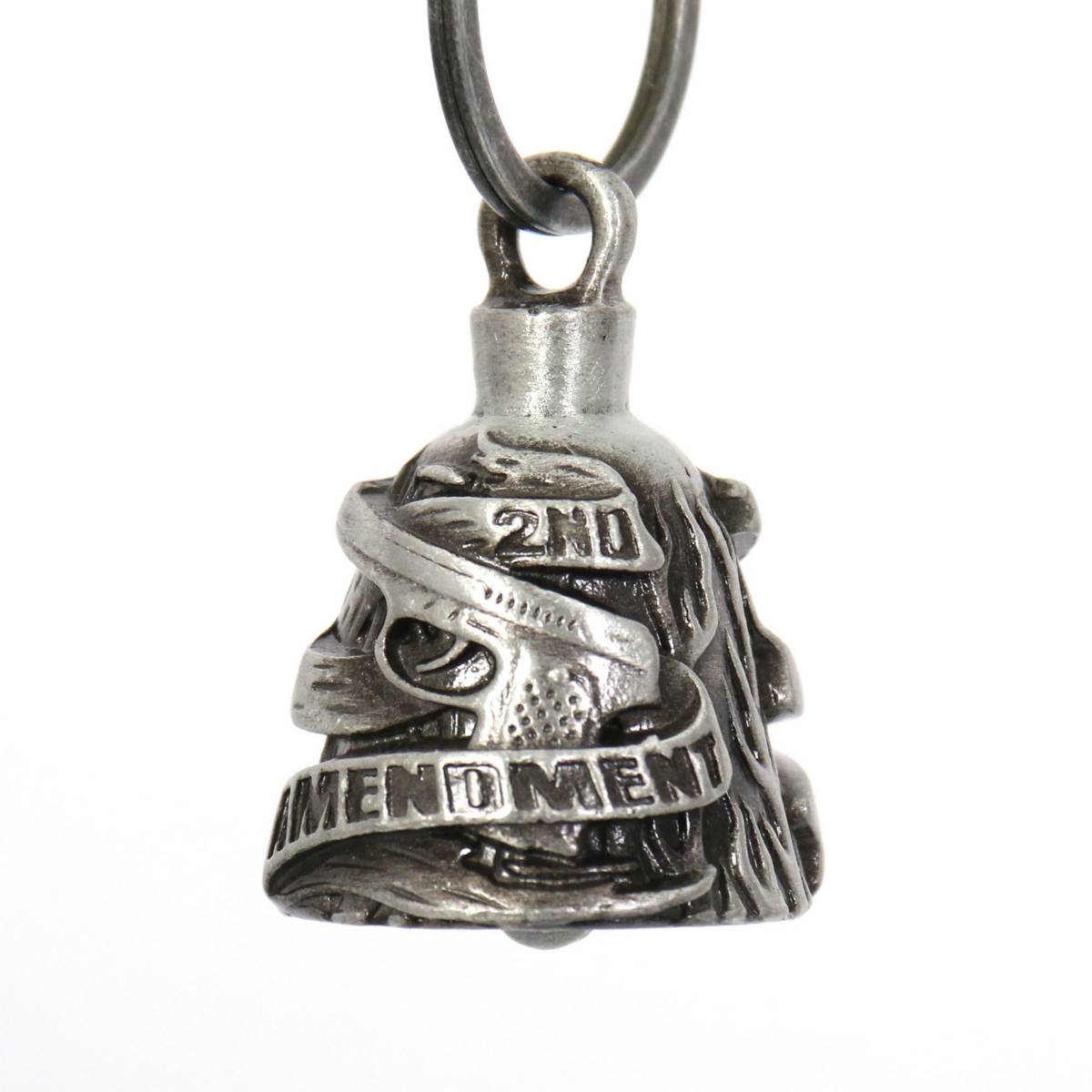 Milwaukee Leather MLB9001 ‘2nd Amendment’ Motorcycle Good Luck Bell | Key Chain Accessory for Bikers