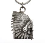 Milwaukee Leather MLB9002 ‘Native Skull’ Motorcycle Good Luck Bell | Key Chain Accessory for Bikers - Image 3