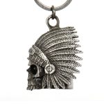Milwaukee Leather MLB9002 ‘Native Skull’ Motorcycle Good Luck Bell | Key Chain Accessory for Bikers - Image 5