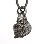 Milwaukee Leather MLB9003 ‘Viking Skull with Helmet’ Motorcycle Good Luck Bell | Key Chain Accessory for Bikers