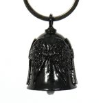 Milwaukee Leather MLB9008 Black ‘Cross’ Motorcycle Good Luck Bell | Key Chain Accessory for Bikers - Image 3