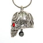 Milwaukee Leather MLB9011 ‘Flamed Skull with Red Eyes’ Motorcycle Good Luck Bell | Key Chain Accessory for Bikers - Image 5