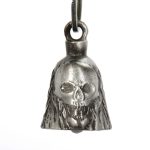 Milwaukee Leather MLB9012 ‘Skull and Flames’ Motorcycle Good Luck Bell | Key Chain Accessory for Bikers - Image 2