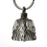 Milwaukee Leather MLB9012 ‘Skull and Flames’ Motorcycle Good Luck Bell | Key Chain Accessory for Bikers - Image 3