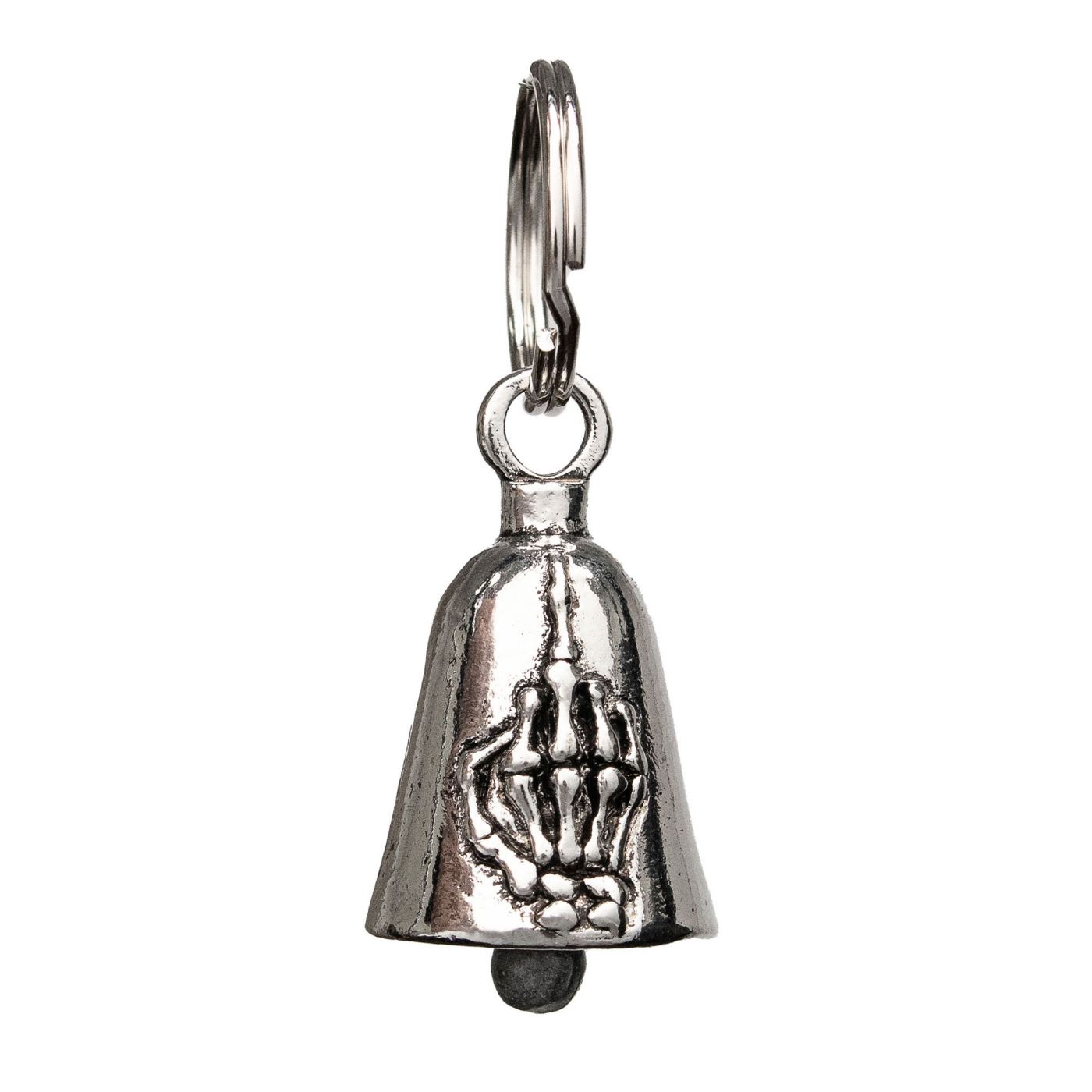 Milwaukee Leather MLB9015 ‘Middle Finger’ Motorcycle Good Luck Bell | Key Chain Accessory for Bikers