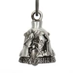 Milwaukee Leather MLB9019 ‘Never Ride Faster’ Motorcycle Good Luck Bell | Key Chain Accessory for Bikers - Image 2