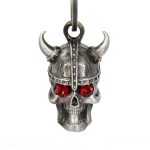 Milwaukee Leather MLB9020 ‘Viking Skull with Red Eyes’ Motorcycle Good Luck Bell | Key Chain Accessory for Bikers - Image 2