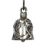 Milwaukee Leather MLB9023 ‘Rose and Heart’ Motorcycle Good Luck Bell | Key Chain Accessory for Bikers - Image 2