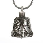 Milwaukee Leather MLB9023 ‘Rose and Heart’ Motorcycle Good Luck Bell | Key Chain Accessory for Bikers - Image 3