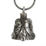 Milwaukee Leather MLB9023 ‘Rose and Heart’ Motorcycle Good Luck Bell | Key Chain Accessory for Bikers - Image 5
