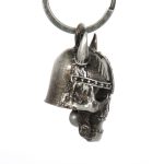 Milwaukee Leather MLB9029 ‘Viking Skull with Black Eyes’ Motorcycle Good Luck Bell | Key Chain Accessory for Bikers - Image 3