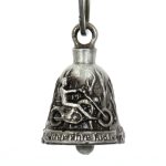 Milwaukee Leather MLB9030 ‘Rider and Angel’ Motorcycle Good Luck Bell | Key Chain Accessory for Bikers - Image 2