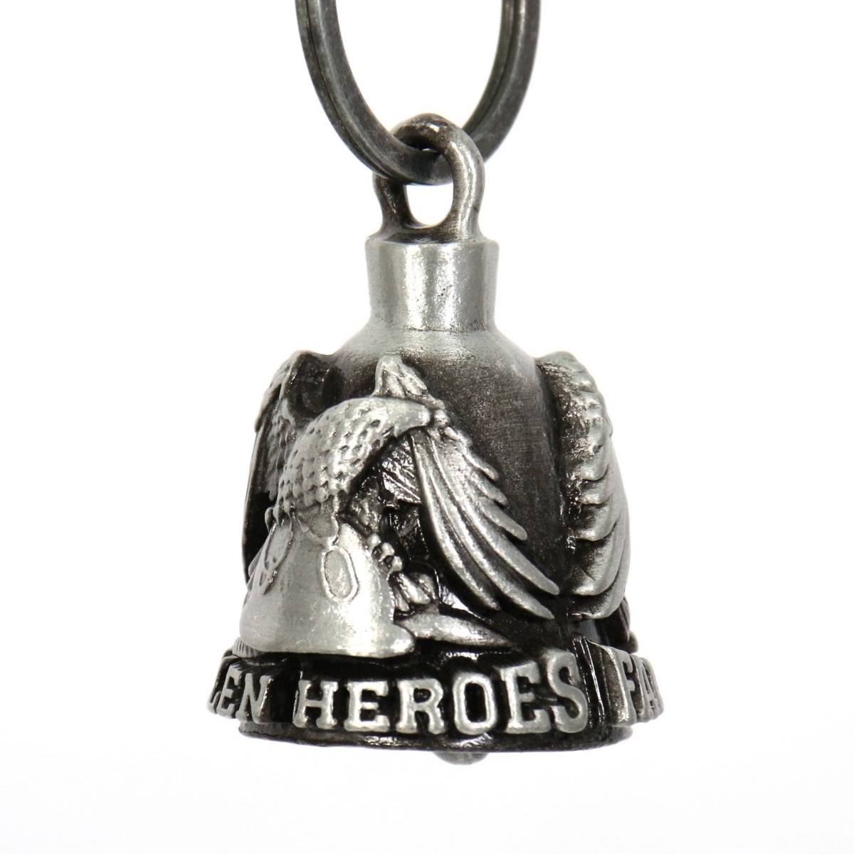 Milwaukee Leather MLB9034 ‘Eagle – Fallen Heroes’ Motorcycle Good Luck Bell | Key Chain Accessory for Bikers