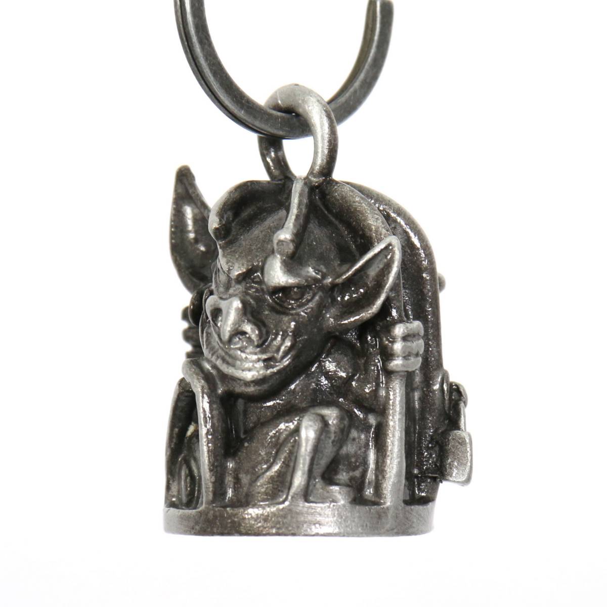 Milwaukee Leather MLB9038 ‘Gargoyle’ Motorcycle Good Luck Bell | Key Chain Accessory for Bikers