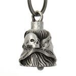 Milwaukee Leather MLB9040 ‘Skull’ Motorcycle Good Luck Bell | Key Chain Accessory for Bikers