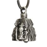 Milwaukee Leather MLB9046 ‘Fire Dog’ Motorcycle Good Luck Bell | Key Chain Accessory for Bikers