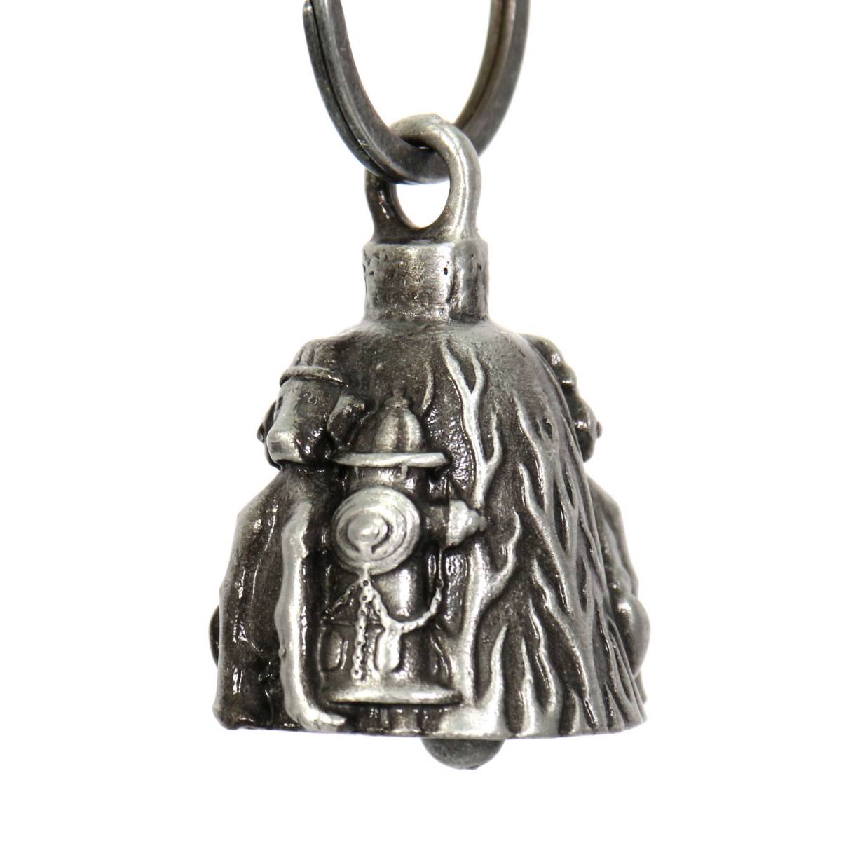 Milwaukee Leather MLB9046 ‘Fire Dog’ Motorcycle Good Luck Bell | Key Chain Accessory for Bikers
