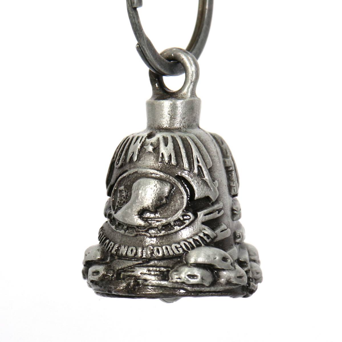 Milwaukee Leather MLB9049 ‘POW-MIA’ Motorcycle Good Luck Bell | Key Chain Accessory for Bikers