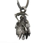Milwaukee Leather MLB9050 ‘Grim Reaper’ Motorcycle Good Luck Bell | Key Chain Accessory for Bikers