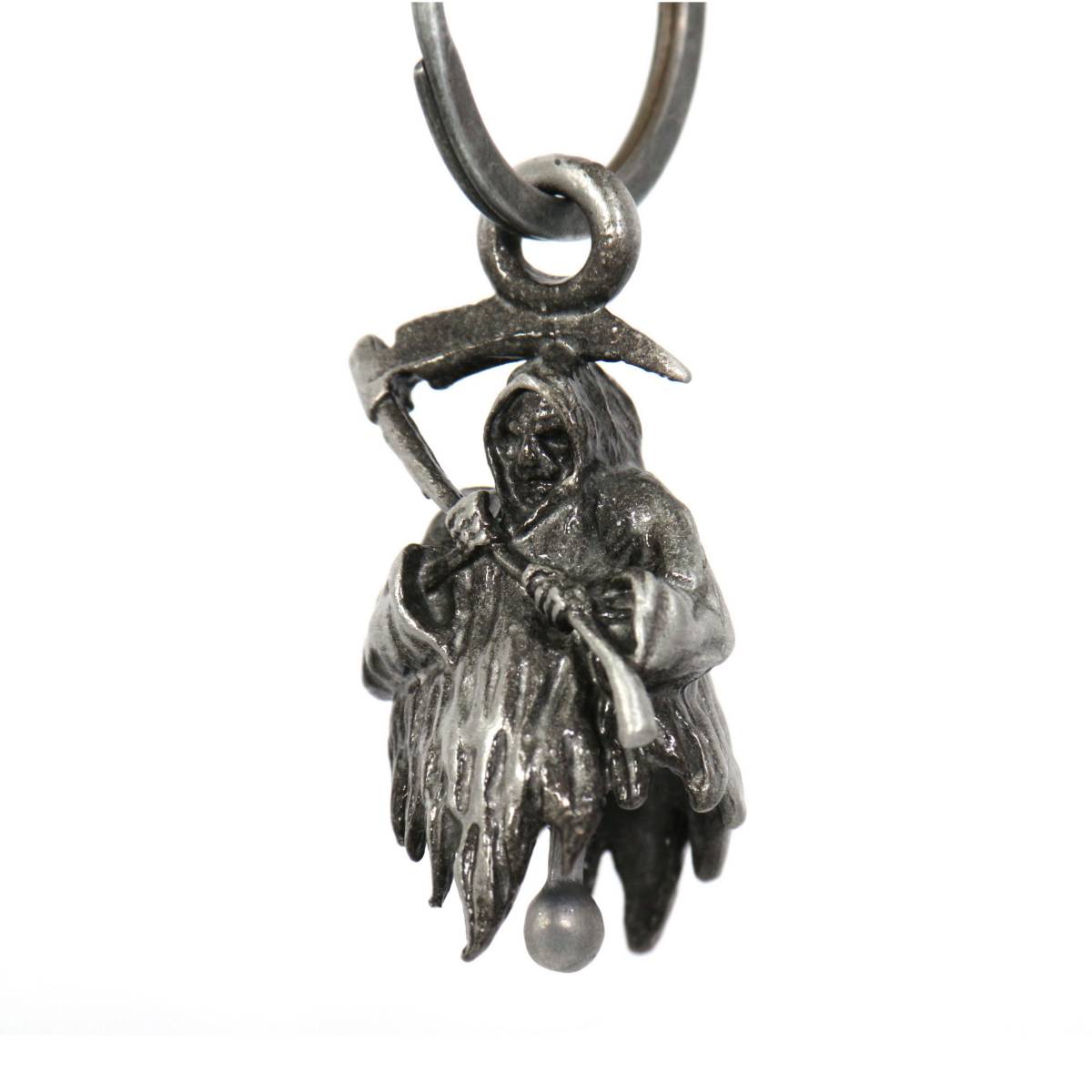 Milwaukee Leather MLB9050 ‘Grim Reaper’ Motorcycle Good Luck Bell | Key Chain Accessory for Bikers