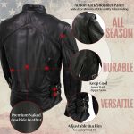 Milwaukee Leather USA MADE MLJKL5001 Women’s Black Foxy Premium Motorcycle Leather Jacket with Vents - Image 5