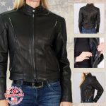 Milwaukee Leather USA MADE MLJKL5001 Women’s Black Foxy Premium Motorcycle Leather Jacket with Vents - Image 6