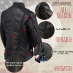 Milwaukee Leather USA MADE MLJKL5002 Women’s Black Pristine Premium Motorcycle Leather Jacket - Image 4