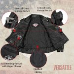 Milwaukee Leather USA MADE MLJKL5004 Women’s Black The Flaunt Premium Classic Motorcycle Style Leather Jacket - Image 4