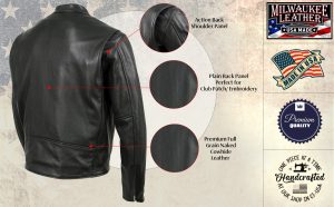 Milwaukee Leather USA MADE MLJKM5006 Men’s Black Rumble Premium Leather Motorcycle Jacket - Image 5