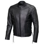 Milwaukee Leather USA MADE MLJKM5002 Men’s Black Air Stream Vented Premium Leather Motorcycle Jacket with Side Laces - Image 13