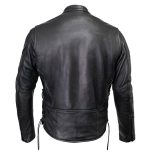 Milwaukee Leather USA MADE MLJKM5002 Men’s Black Air Stream Vented Premium Leather Motorcycle Jacket with Side Laces - Image 14