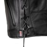 Milwaukee Leather USA MADE MLJKM5002 Men’s Black Air Stream Vented Premium Leather Motorcycle Jacket with Side Laces - Image 9