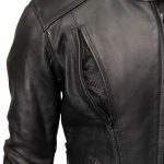 Milwaukee Leather USA MADE MLJKM5002 Men’s Black Air Stream Vented Premium Leather Motorcycle Jacket with Side Laces - Image 10