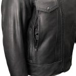 Milwaukee Leather USA MADE MLJKM5008 Men’s Black Revolve Premium Leather Vented Motorcycle Jacket - Image 7