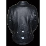 Milwaukee Leather ML2500 Women’s Reflective Star Riveted Black Leather Jacket - Image 7
