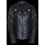 Milwaukee Leather ML2500 Women’s Reflective Star Riveted Black Leather Jacket - Image 5