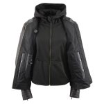 Milwaukee Leather Women’s Vented Racer Leather Jacket with Removable Hoodie MLL2501 - Image 13