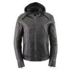 Milwaukee Leather Women’s Vented Racer Leather Jacket with Removable Hoodie MLL2501 - Image 11