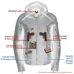 Milwaukee Leather Women’s Vented Racer Leather Jacket with Removable Hoodie MLL2501 - Image 9