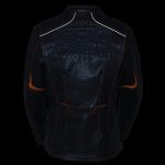 Milwaukee Leather MLL2502 Women’s ‘Laser Cut’ Distressed Black and Grey Scuba Style Racer Jacket - Image 5