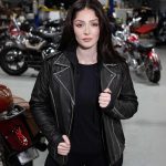Milwaukee Leather MLL2503 Women’s Black ‘Bedazzled’ Leather Moto Jacket with Hoodie - Image 6
