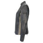 Milwaukee Leather MLL2505 Women’s Lightweight Vintage Cafe Racer Jacket with Racing Stripes - Image 5