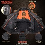 Milwaukee Leather MLL2508 Women’s ‘Dixie’ Vintage Crazy Horse Brown and Black Leather Motorcycle Rider Jacket - Image 7