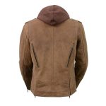 Milwaukee Leather MLL2511 Women’s ‘Damsel’ Vintage Crazy Horse Brown Leather Jacket w/ Removable Hoodie - Image 15
